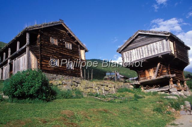 norvege 15.JPG - Maisons traditionnelles en bois Gol, Norvège